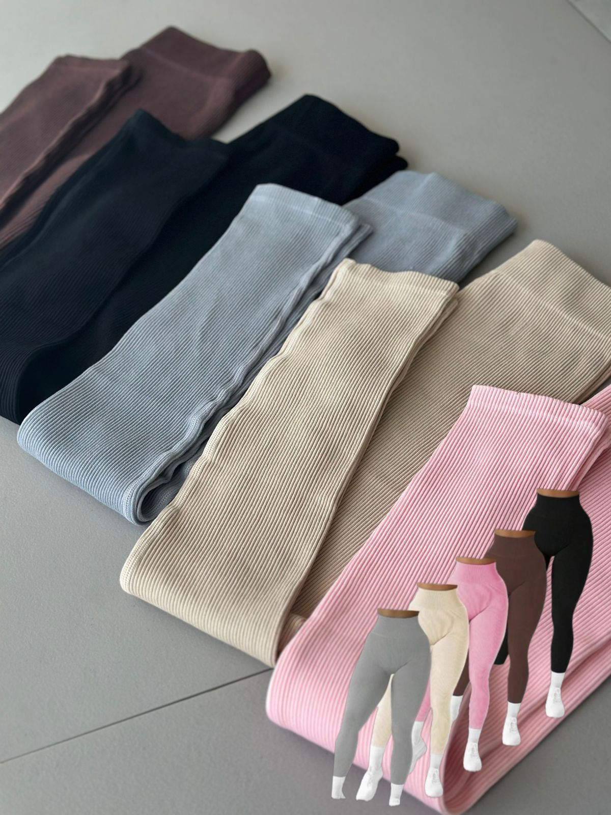 LEGGINS RIB UNICOLOR