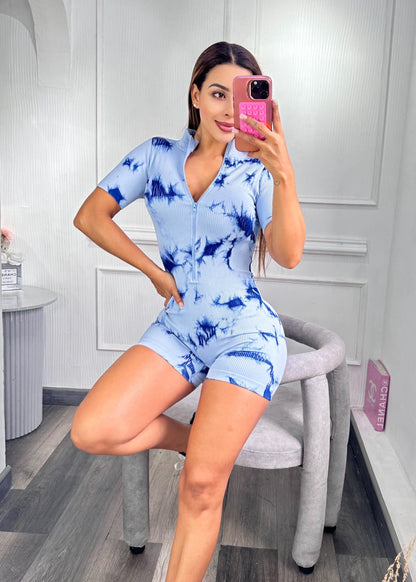 Enterizo Corto Tie Dye Cierre