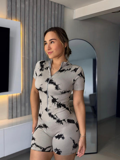 Enterizo Corto Tie Dye Cierre